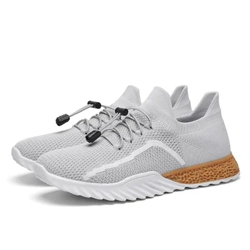 

2019 Spring Autumn Fly Weave Men Casual Shoes Footwear Sneakers Male Lace Up Breathable Shoes chaussure homm Zapatos Mujer