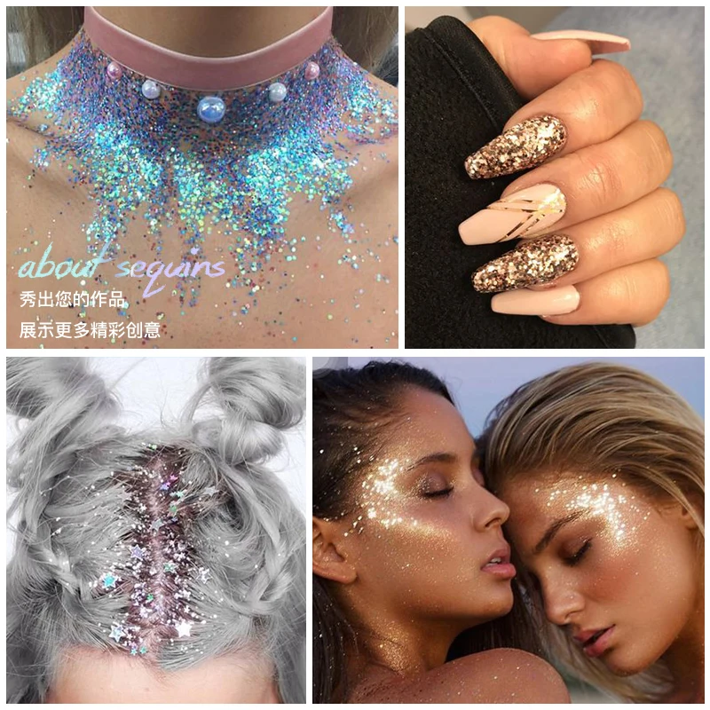 

Pudaier 34 Colors New Glitter Makeup Eye Shadow Diamond Pearlescent Sequins Eyeshadow Palette Glow Eyeshadow Powder TSLM2