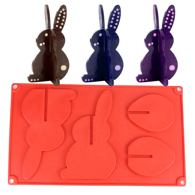 

baking easter rabbit eggs chocolate mold cooking tools Silicone Mould Fondant Sugar Bow Craft Molds DIY Cake Decorating