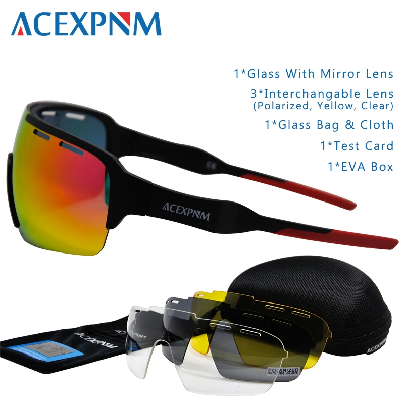 ACEXPNM Brand New Men Polarized Cycling Glasses Outdoor Sports Cycling Goggles TR90 Mountain Bike Cycling Sunglasses Eyewear