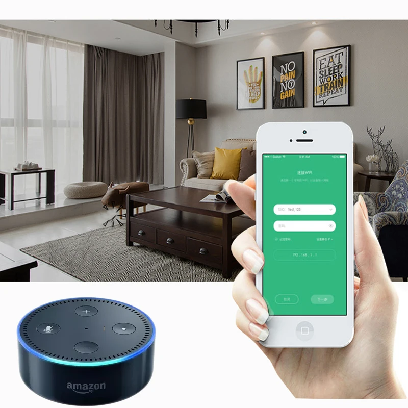 

working Alexa WIFI APP control silent quality S track automatic curtain track 433MHZ smart home motorized curtain