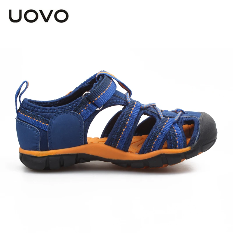 Uovo нескользящим Обувь для мальчиков Сандалии для девочек столкновений с закрытым носком Сандалии для девочек для мальчиков Дышащие носки обувь для детей пляжные детские Обувь для мальчиков