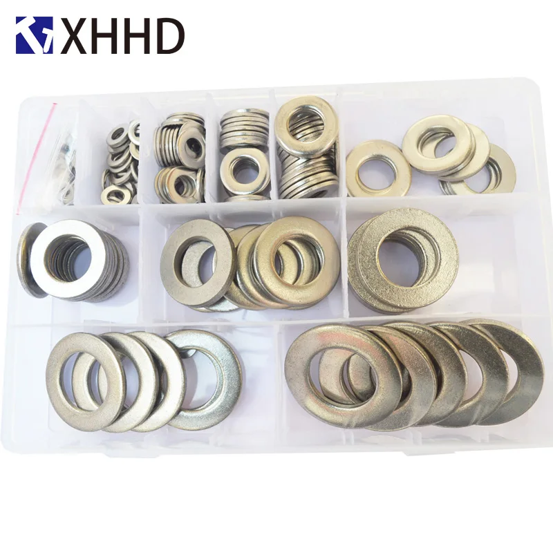 

Flat Plain Washer Metric Flat gasket Set Assortment Kit 304 Stainless Steel Hardware M5 M6 M8 M10 M12 M14 M16 M18 M20 M22 M24