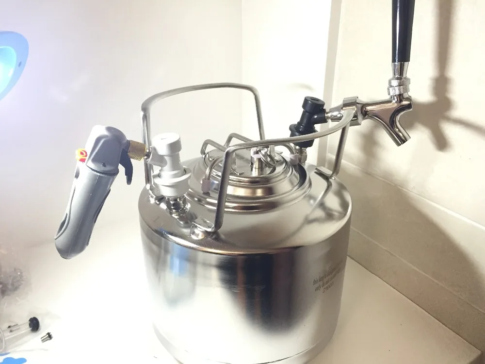 6l Cornelius Style Stainless Steel Beer Keg & Beer Faucet Tap & Co2 Keg Charger Kit,homebrew Set