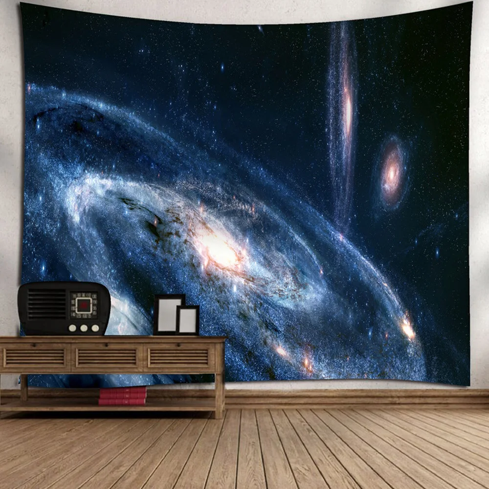 Us 8 57 50 Off 3d Printing Soft Forest Starry Night Tapestry Night Sky Tarot Moon Star Sun Tapestry Home Bedroom Wall Hanging Decorations In