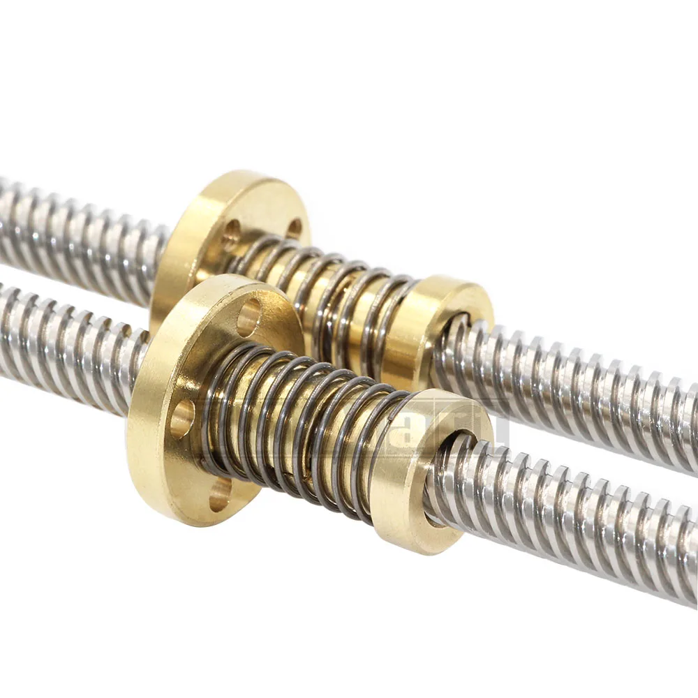 1 مجموعة 3D طابعة أجزاء 8 مللي متر TR8-8 مللي متر 4 مللي متر 2 مللي متر الرصاص المسمار شبه منحرف ذروة w /مكافحة رد فعل عنيف مكافحة رد فعل عنيف الجوز ال...