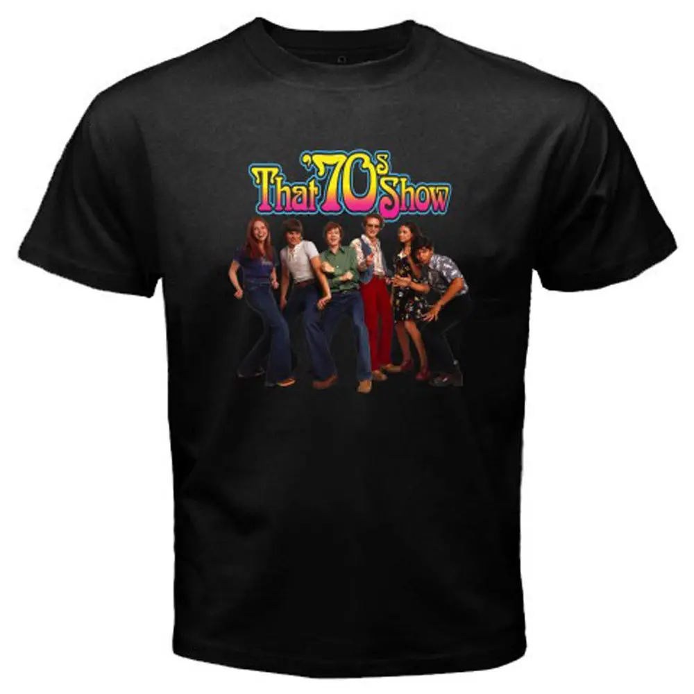 Новинка Мужская черная футболка с надписью That 70s Show Music TV размером Φ классная