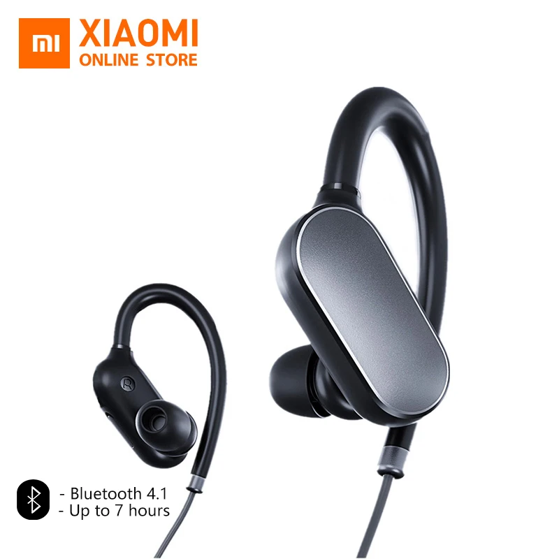 Оригинальная Xiaomi mi Спортивная bluetooth-гарнитура Xiao mi, беспроводная Bluetooth 4,1 с микрофоном IPX4, водонепроницаемая, с защитой от пота, 5 вкладышей