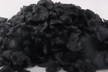 

2000pcs/lot Black Silk Rose Petals For Wedding Party DIY Decorations Fashion Artificial Flower Silk Petals