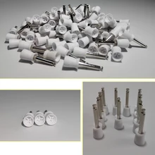 100 PCS Dental Materials Nylon Latch Flat Polishing Polisher Brushes White Cups Dentist Products High Quality
