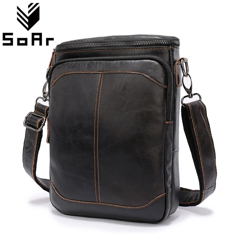 Genuine Leather Men's Shoulder Bags