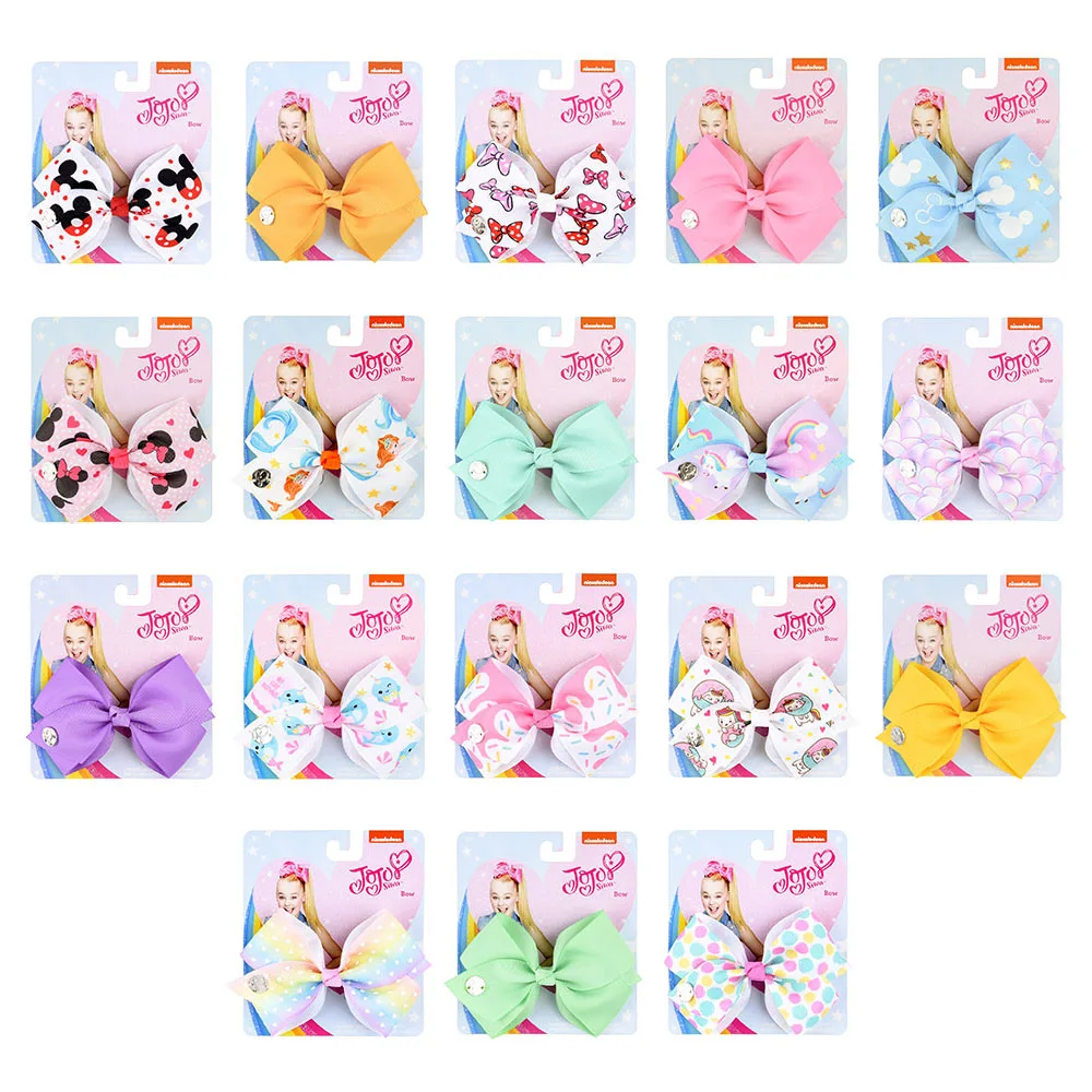 

1 Pcs/set "jojo clip Multicolor Unicorn hair accessories girls handmade bow with Hair clip present hair accessory 972-j