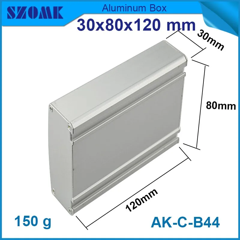 

1 piece hot selling aluminium box for electronic project in silver color 30* 80*120 mm aluminum housing case for electronics