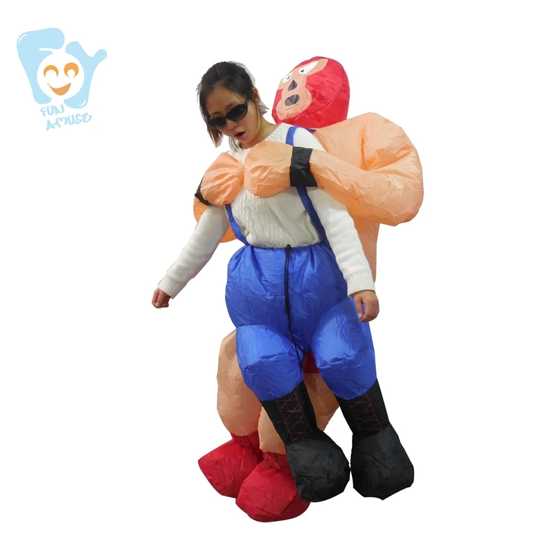 Halloween Costume Men Cosplay Inflatable Wrestler Stitch Costume