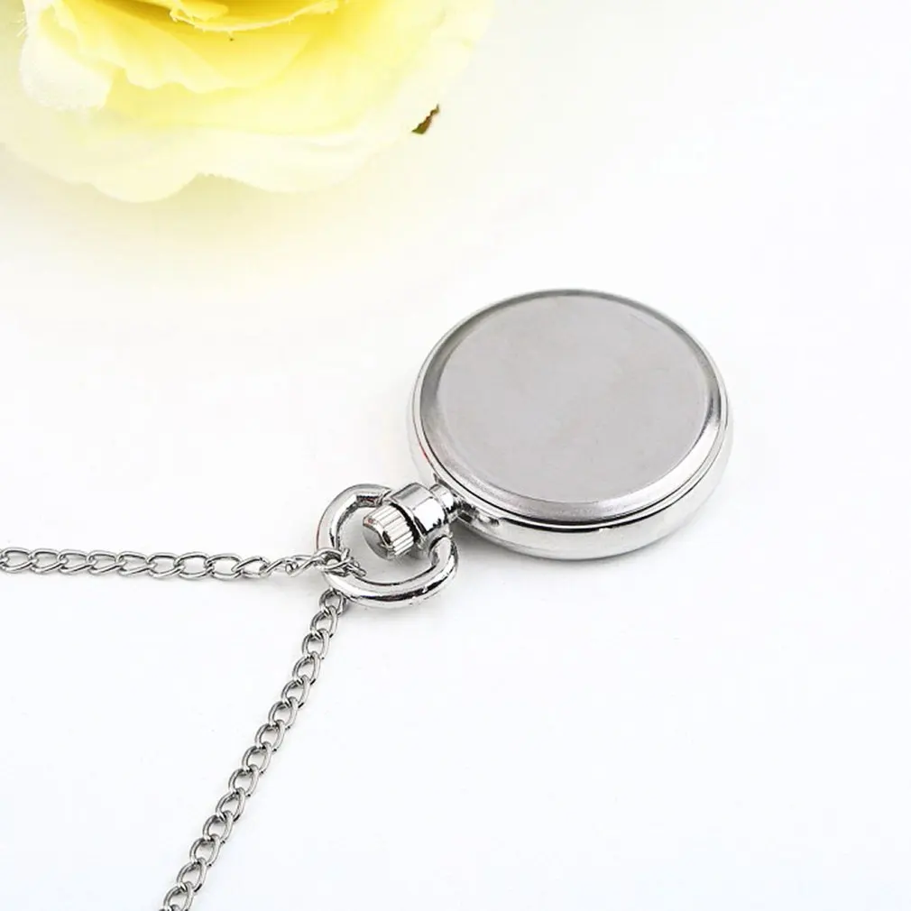 Модные Карманные& Fob часы винтажные длинные звенья цепи ожерелье серебро круглый кулон антикварный стиль часы