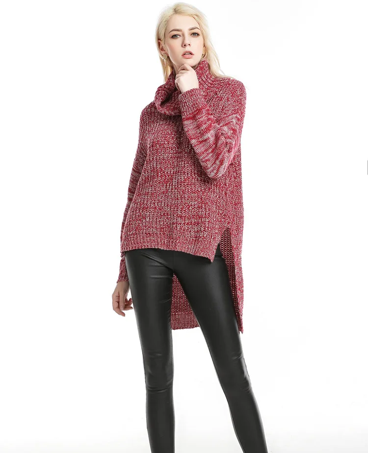 XIKOI New Autumn Winter Long-Sleeved High-Neck Sweater Thick Knitted Pullovers Plus Size Knitwear Women'S Turtleneck Clothes (9)