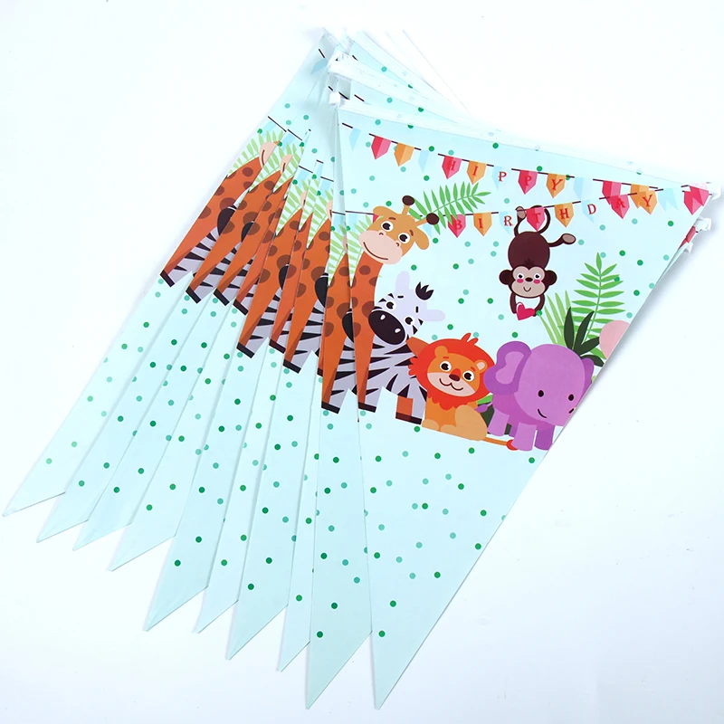 

Animal Themed Pennant Kids Party Supplies Birthday Party Flag Baby Shower Party Supplies Birthday Pennant
