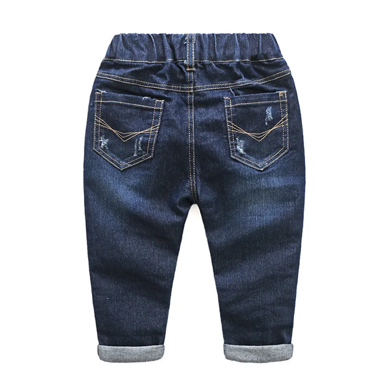 Детские рваные джинсы для мальчиков от 2 до 6 лет Детская одежда модная одежда повседневные штаны для девочек и мальчиков