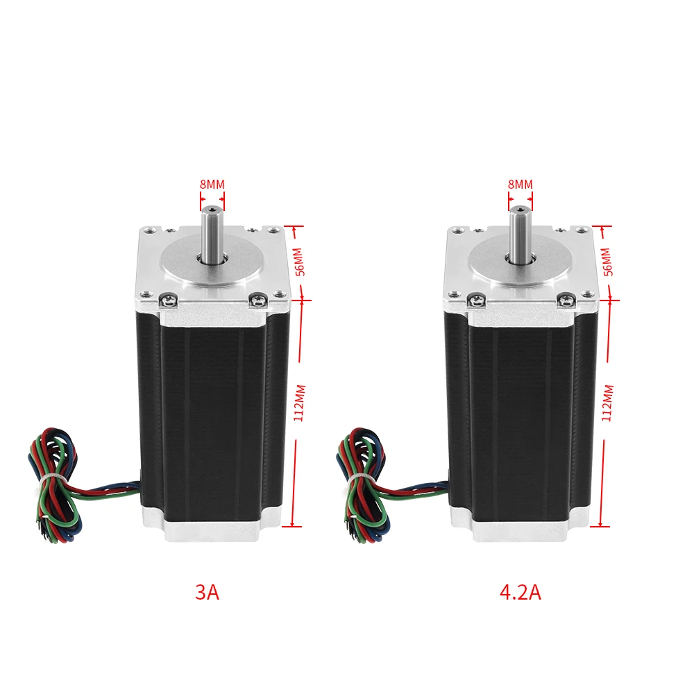 NEMA23 шаговый двигатель 57x112 мм 4-свинец 3A 4A 3N. М/Nema 23 шаговый двигатель 112 мм 428Oz-in для 3D принтер для гравировальный станок с ЧПУ, фрезерный станок с ЧПУ