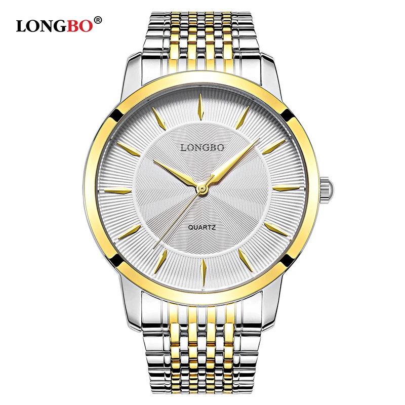 

LONGBO Quartz Watch lovers Watches Gifts Couple Analog Watches Steel Business Wristwatches Women Fashion Casual Watches 80283