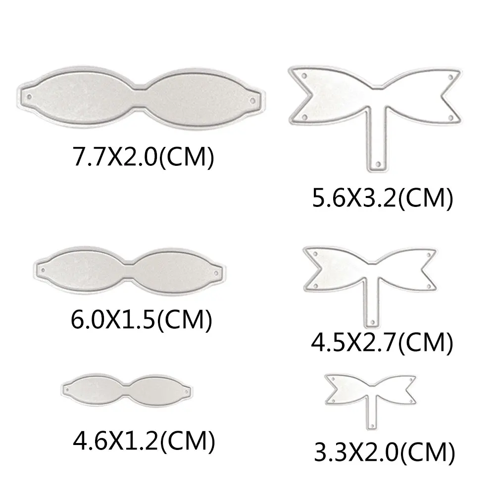 Ibows 6 шт./компл. бантом Луки металлический Трафаретный вырубной штамп Трафареты лента DIY Скрапбукинг высечки поздравительная открытка Декор тиснение папка крой
