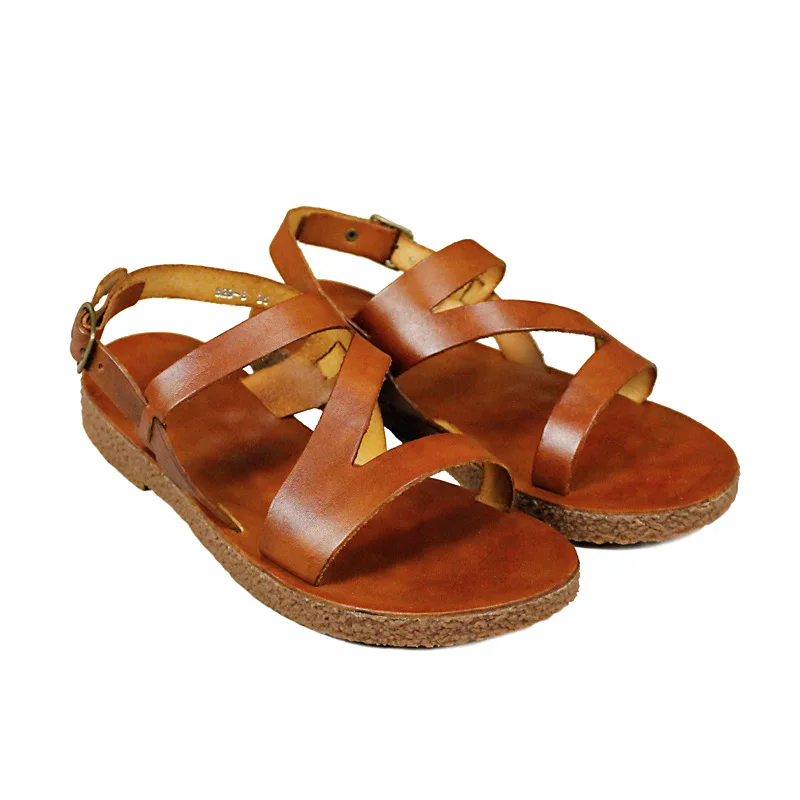 

Artdiya genuine leather women shoes 2019 summer new original simple female flat shoes water dyed open toe fashion sandals women