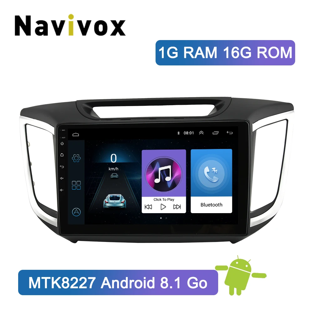 

Navivox Android 8.1 2 Din Car DVD GPS Multimedia Player For Hyundai Creta IX25 Car DVD Navigation Radio Video Audio Car Player
