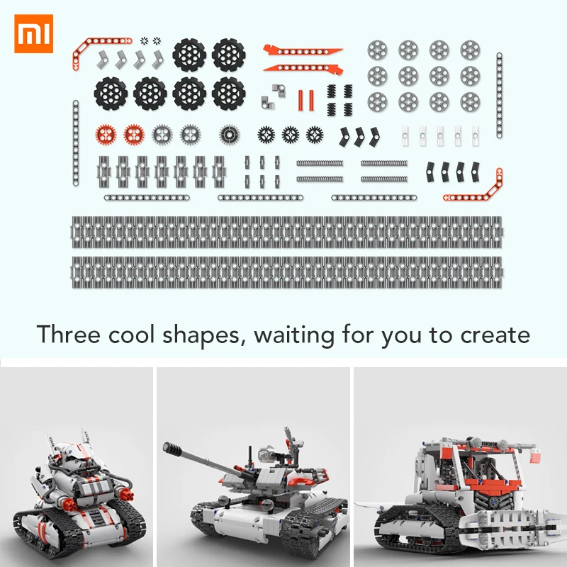  Xiaomi MITU Robot Builder DIY Building Blocks Robot Building and Coding Kit Bluetooth 4.0 Programma
