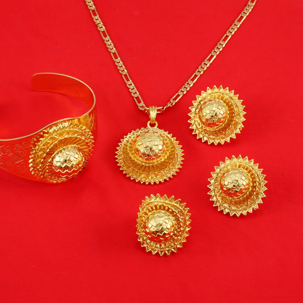 Новое поступление новые ювелирные украшения золотого цвета эритрейские