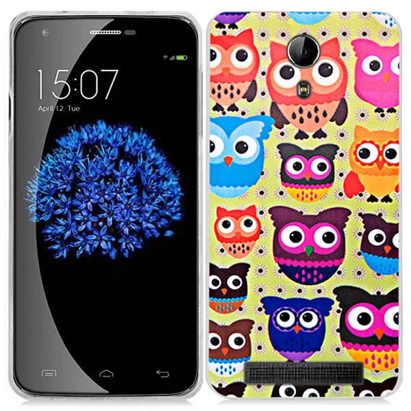 KOC-2151C_1_Owls Pattern TPU Case for Doogee Valencia 2 Y100 Y100 Pro