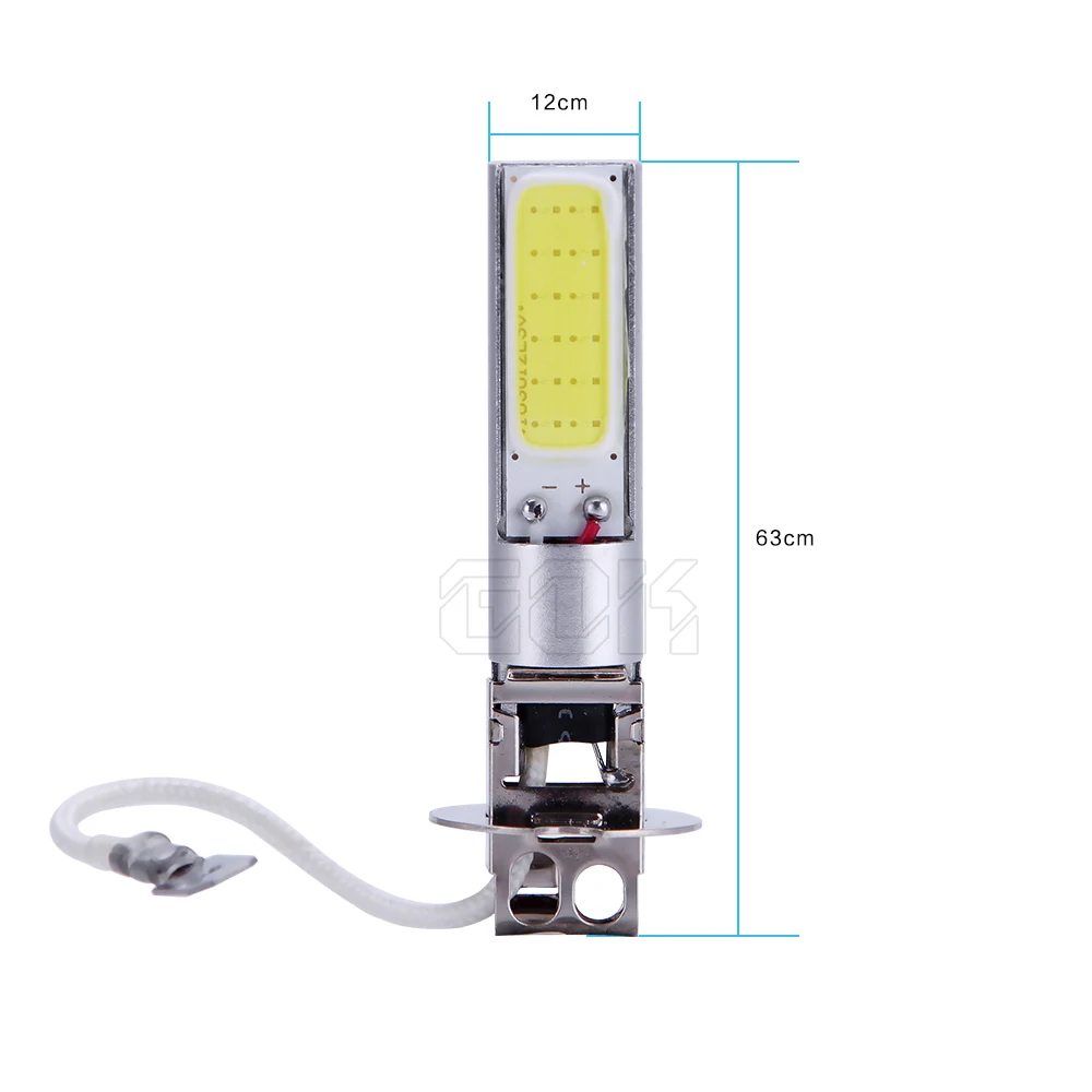 50 шт./лот H3 cob Чип H7 H11 H4 H3 H1 на основе технологии COB 20 Вт Автомобильный светодиодный противотуманный Автомобильный СВЕТОДИОДНЫЕ лампы фар автомобиля Бег свет 12В, производство Китай