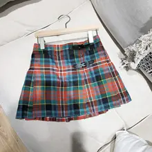 Осенне-зимняя одежда для девочек Классический Шотландский клетчатый принт юбка шорты для маленьких девочек детские шорты