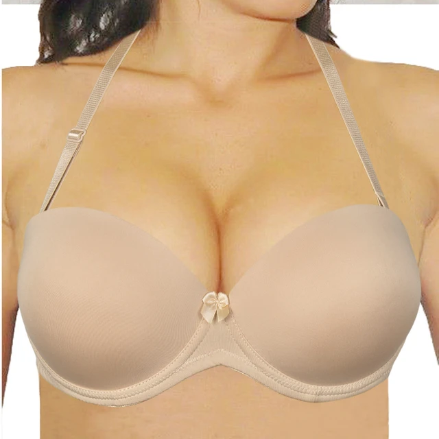 Fashion Sexy Women Multi-way Padded Bra Invisible Tranparents Back