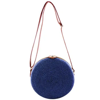 

Fashion luxury handbags women bags designer Beautiful Round Shape Women Crossbody Bag Retro Style Straw Woven Messenger Bag