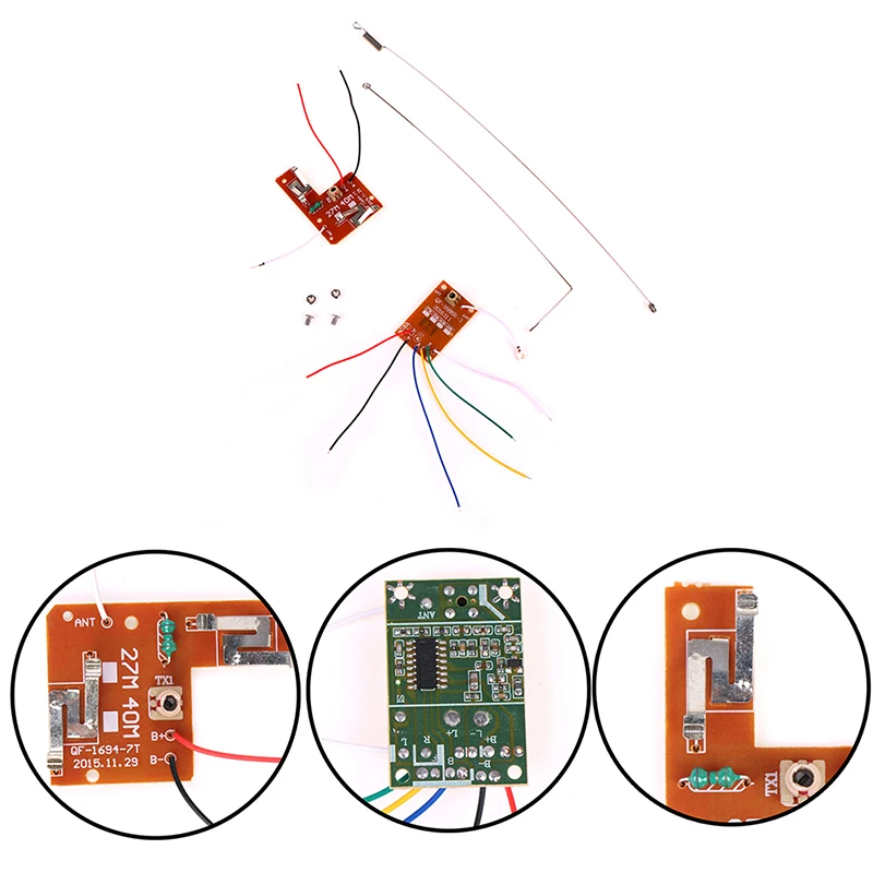 4ch 27mhz remote control circuit board pcb transmitter receives antenna for toy car