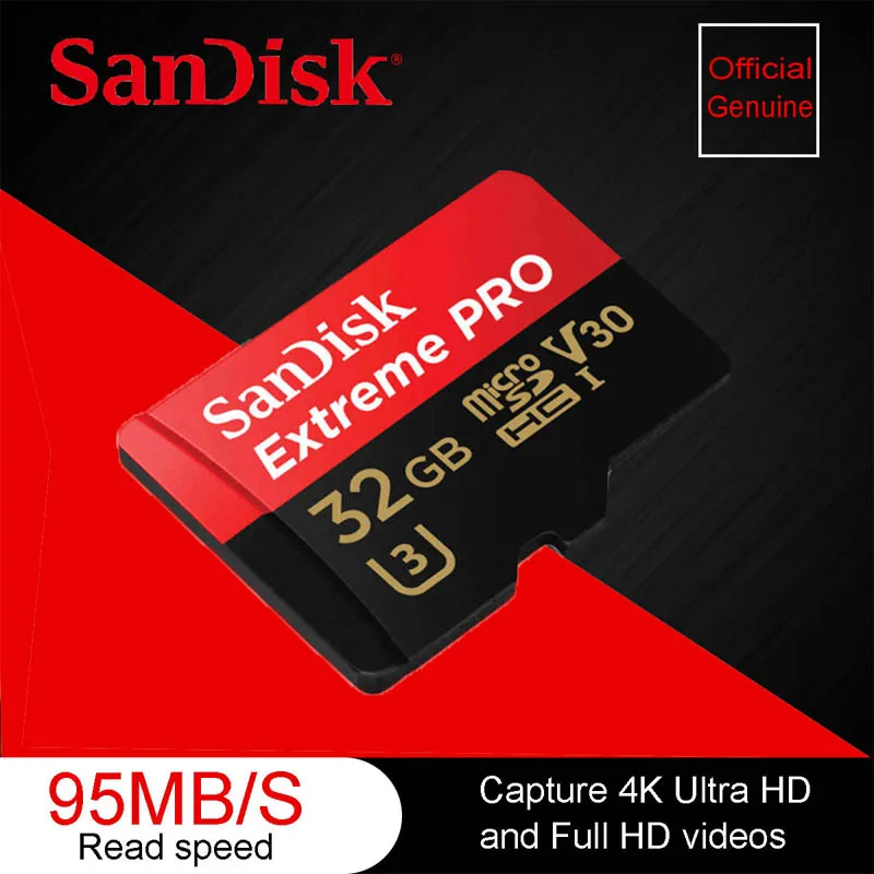 SanDisk Extreme Pro 32GB microSDHC Memory Card in micro SD Card 64GB