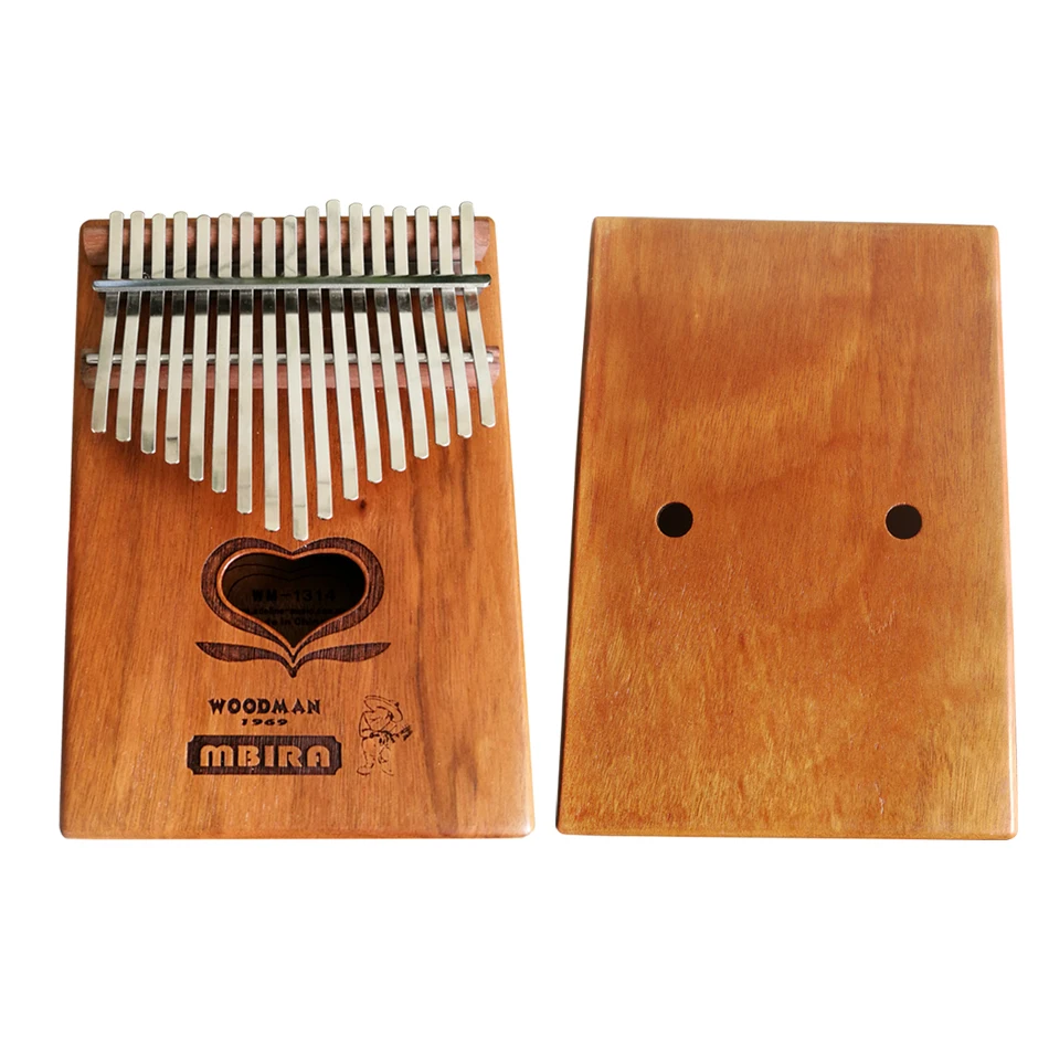 MUKU Kalimba Dibetou African Thumb Piano Finger Percussion Keyboard Kids 17 key Keyboard
