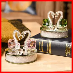 3 цвета кристалл лебедь ремесла стекло пресс папье фигурка подарок ремесла украшения фигурки дома Свадебная вечеринка Декор подарки