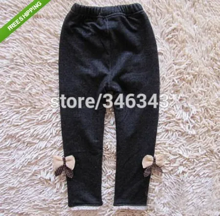 1 шт. зимние детские брюки для девочек брюки Леггинсы для женщин бархатные Мягкие штаны Мотобрюки От 2 до 7 лет - Цвет: Черный