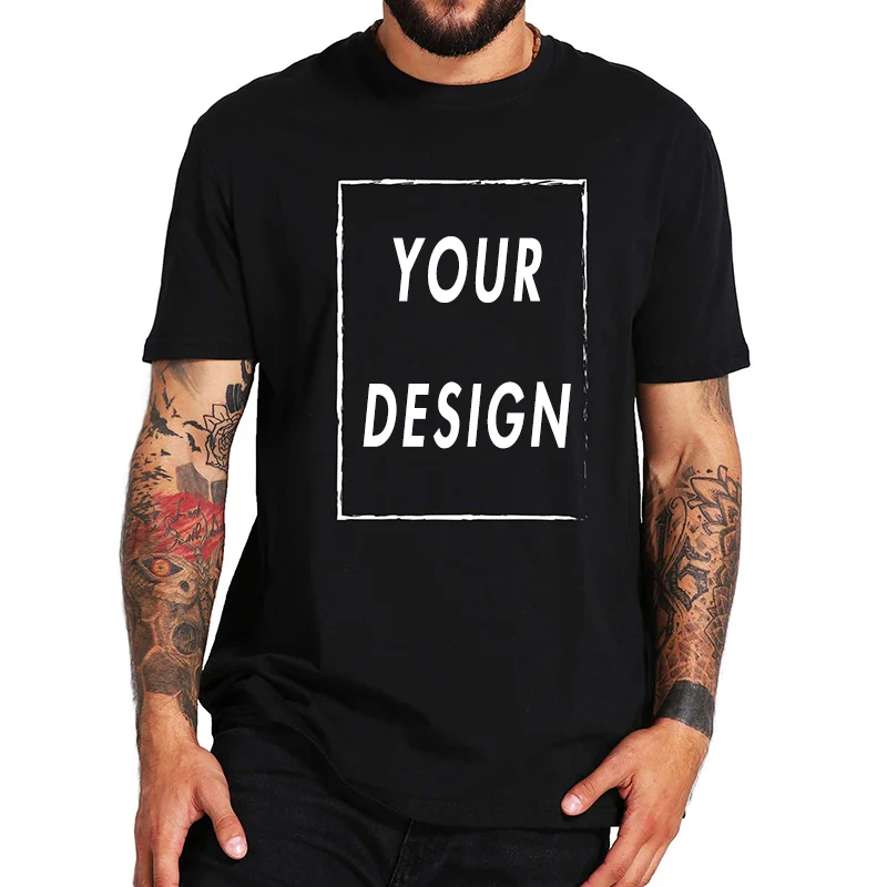 ЕС размеры 100% хлопок на заказ футболка сделать ваш дизайн текстовый логотип фотографии летние футболки бумага для мужчин