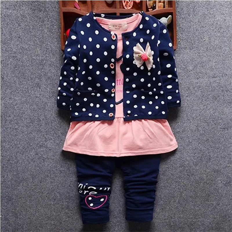 3 шт./комплект детское платье с длинным рукавом и бантом|baby suits set|baby suitbaby girl |