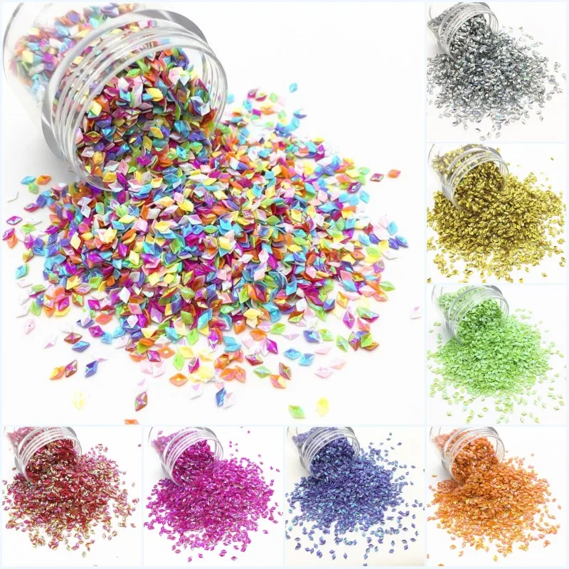 

3mm Diamond Shape Sequins 3D Pvc Loose Sequin Paillettes Party Craft DIY Nail Arts Wedding Garment Decoration Confetti 10g