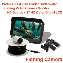 Профессиональный рыбы Искатель подводной рыбалки камеры видео монитор 140 градусов 4,3 HD Цвет ЖК-цифровой рыба камера для рыбалки