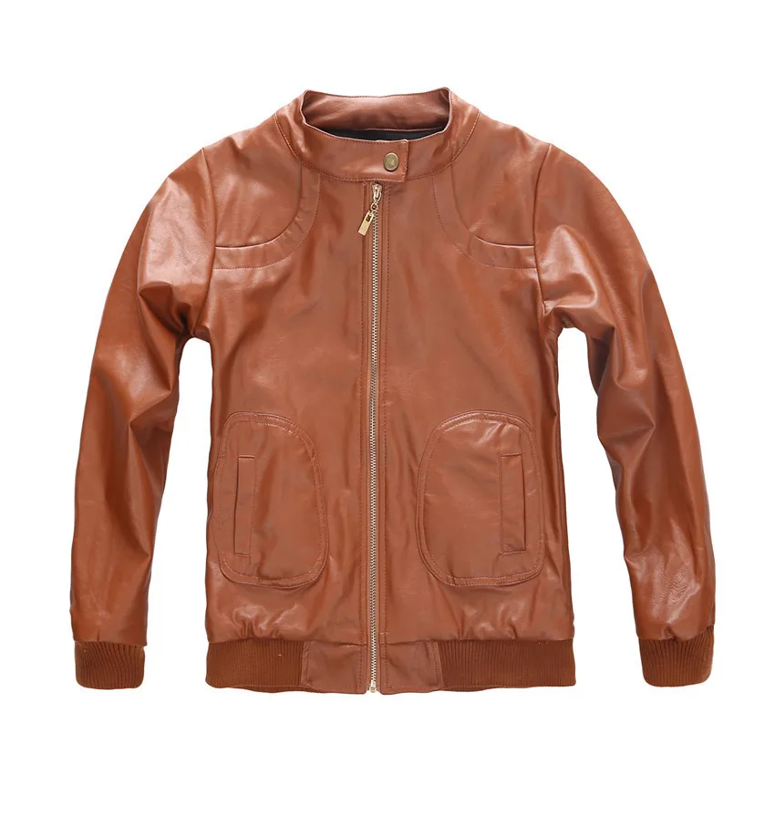 Kids brown jacket kids brown leather jacket genuine leather toddler boy/girl LIMITED EDITION Sz.M An adorable genuine leather jacket for kids in a gorgeous, soft supple brown lambskin. Inspired by moto design, th Kids Boys Hooded Sheep Shearling Brown Leather Bomber Aviator Jacket M/L.