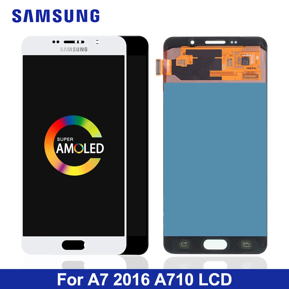 

Screen Replacement LCDs For Samsung Galaxy A7 2016 A710 A710F A710M AMOLED Phone LCD Display Touch Screen Digitizer Assembly