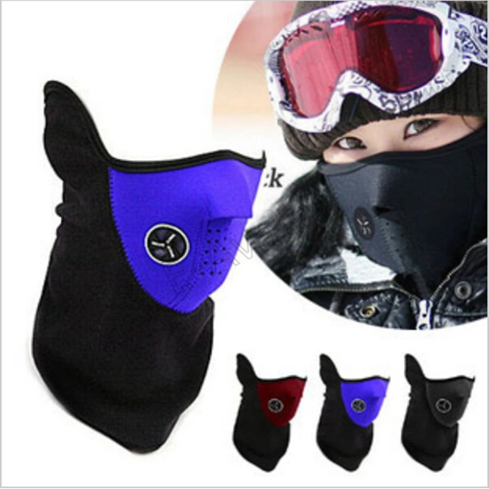 

Motorcycle Bicycle Half Face Mask Winter Warm Outdoor Sport Ski Mask Ride Bike Cap CS Mask Neoprene Cycling Snowboard Neck Veil