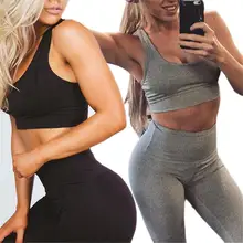 Спортивный комплект, тонкий облегающий полый бюстгальтер для йоги без нагрудники+ штаны, леггинсы, комплект из 2 предметов, спортивная одежда, женские майки для бега