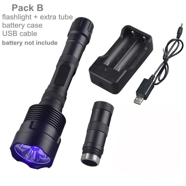 TMWT 395nm 3LED 10W Strong UV Black Light Torch Light 18650 Ultraviolet