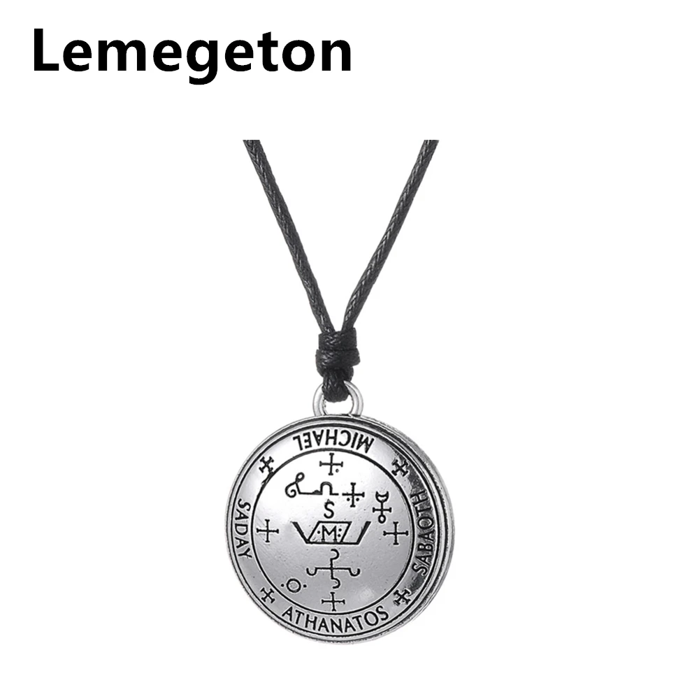 

Lemegeton Collares Sigil of Archangel Michael Enochian Talisman Amulet Angel Jewelry Tibetan Necklaces Men and Women