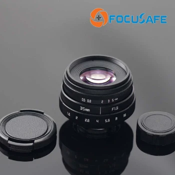 Focusafe Фуцзянь 35 мм F1.6 Камера объектив с C крепление переходное кольцо+ макро C-FX для Fuji Fujifilm беззеркальных Камера